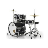 Pearl Roadshow 20" Fusion Drum Kit in Jet Black with Planet Z Cymbal Pack
