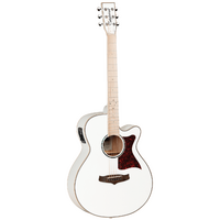 Tanglewood TW4BLW Winterleaf Blonde Superfolk C/E White Gloss Acoustic Steel String Guitar
