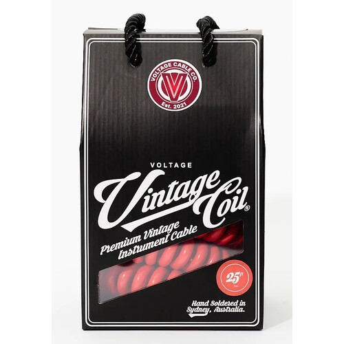 Voltage Vintage Coil Cable [Colour: Red]