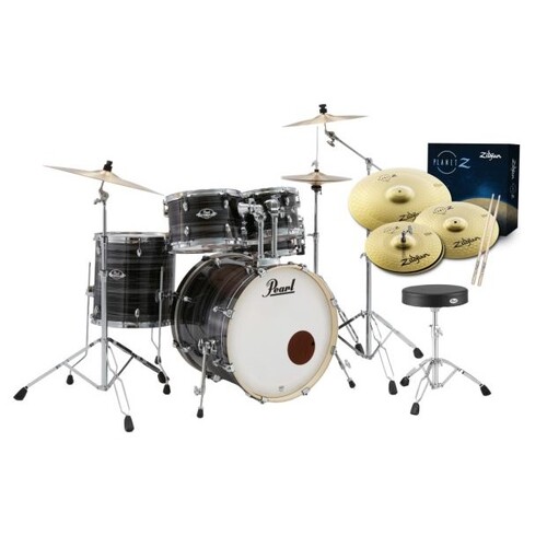 Pearl Export Fusion Acoustic Drum Kit  with Zildjian Planet Z Cymbal Pack